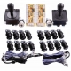 Kit Arcade Usb 2 Palancas 18 Botones Negro